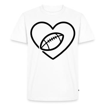 Cuore Rugby XV – Passione Rugby - Men's Premium Organic T-Shirt - white - Front - Nico (187cm)