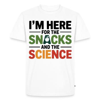 Can't Buy Happiness But Can Buy Groceries - Men's Premium Organic T-Shirt - white - Front - Nico (187cm)