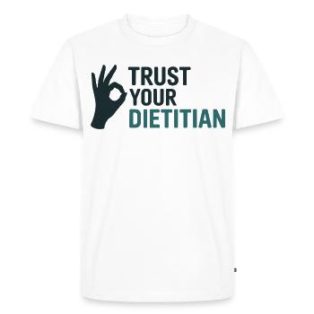 Faites confiance à vos conseils professionnels de diététicien - T-shirt Premium bio Homme - blanc - Devant - Nico (187cm)