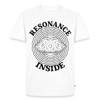 Resonance Inside Handpan - Men's Premium Organic T-Shirt - white - Front - Nico (187cm)