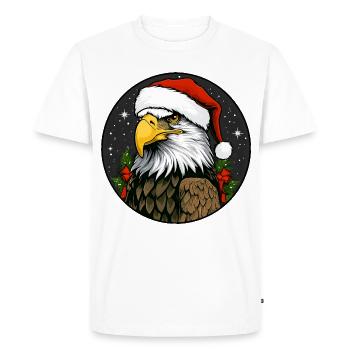 Eagle Christmas - Men's Premium Organic T-Shirt - white - Front - Nico (187cm)