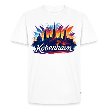 Copenhague Capitale Danemark Cadeau sympa - T-shirt Premium bio Homme - blanc - Devant - Nico (187cm)