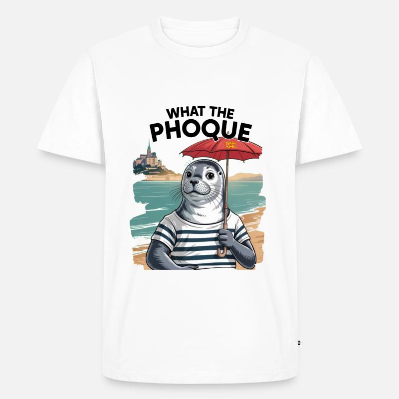 Normandy Seal Pride Humor-Geschenk - Männer Premium Bio T-Shirt - Weiß