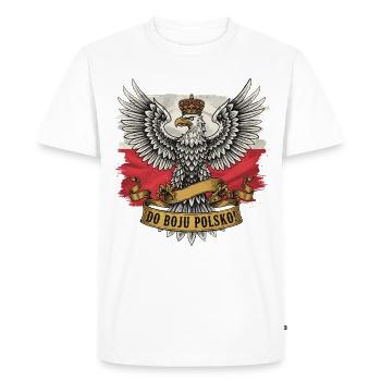 Pour la Pologne dans l’aigle de bataille - T-shirt Premium bio Homme - blanc - Devant - Nico (187cm)