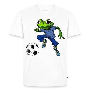 Soccer Frog - Men's Premium Organic T-Shirt - white - Front - Nico (187cm)