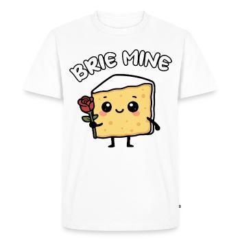 Cheese Rose Love Cheese Corner Brie Cheese Brie Mine - Men's Premium Organic T-Shirt - white - Front - Nico (187cm)