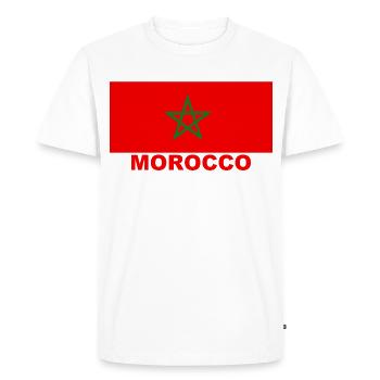Maillot du Maroc - T-shirt Premium bio Homme - blanc - Devant - Nico (187cm)