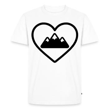 Mountain Heart - Men's Premium Organic T-Shirt - white - Front - Nico (187cm)
