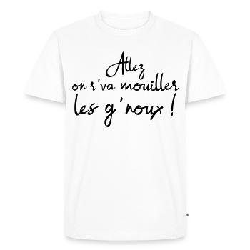 Come on, we're going to get the kids wet! Chti humor - Men's Premium Organic T-Shirt - white - Front - Nico (187cm)