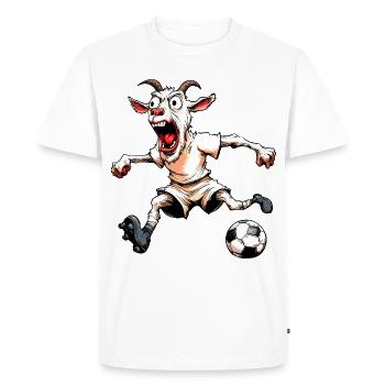 Football de chèvre - T-shirt Premium bio Homme - blanc - Devant - Nico (187cm)