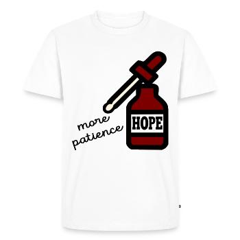 Espoir Patience - T-shirt Premium bio Homme - blanc - Devant - Nico (187cm)