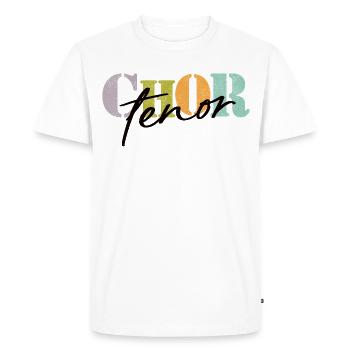 Ténor de chœur - T-shirt Premium bio Homme - blanc - Devant - Nico (187cm)