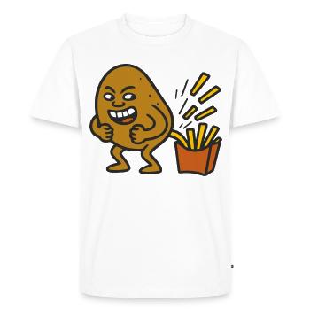 Selles de pommes de terre - T-shirt Premium bio Homme - blanc - Devant - Nico (187cm)
