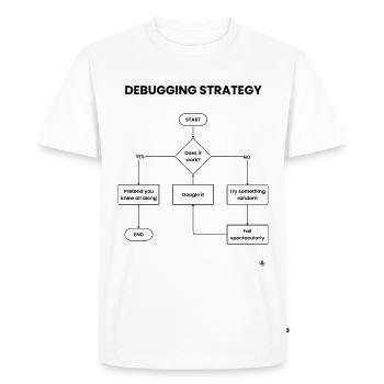 Debugging Strategy Flowchart - Does It Work Gift - Men's Premium Organic T-Shirt - white - Front - Nico (187cm)