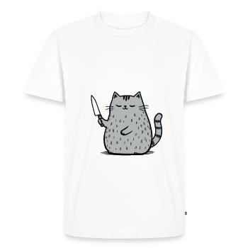 6-7 Internet Meme 6 7 Snack Cat - Men's Premium Organic T-Shirt - white - Front - Nico (187cm)