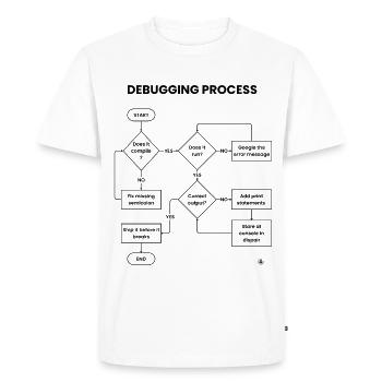 Debugging Process - Ship It Before Breaks Gift - Men's Premium Organic T-Shirt - white - Front - Nico (187cm)