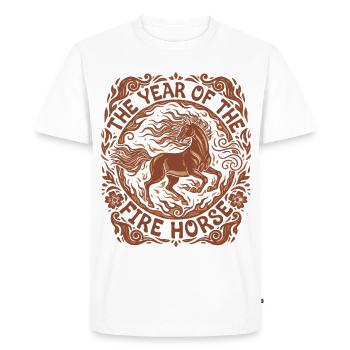Année de la conception de la célébration du cheval de feu - T-shirt Premium bio Homme - blanc - Devant - Nico (187cm)