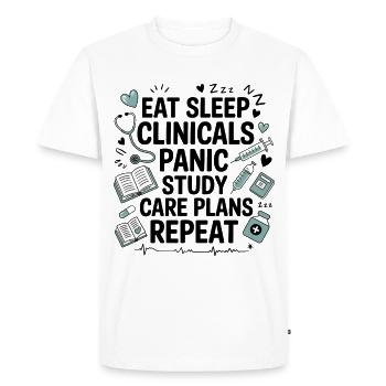 Motif d’amour de l’apprentissage médical - T-shirt Premium bio Homme - blanc - Devant - Nico (187cm)