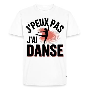 J'Peux Pas J'Ai Danse - T-shirt Premium bio Homme - blanc - Devant - Nico (187cm)