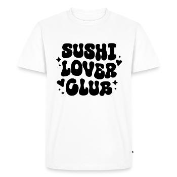 Sushi lovers club funny Japanese food - Men's Premium Organic T-Shirt - white - Front - Nico (187cm)