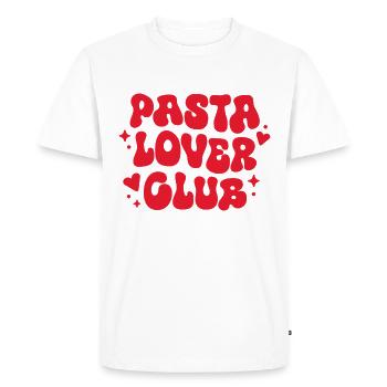 Club des amateurs de pâtes, cuisine italienne, rétro esthétique rouge - T-shirt Premium bio Homme - blanc - Devant - Nico (187cm)