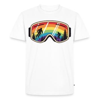 Ski Goggles Rainbow Mountain - Men's Premium Organic T-Shirt - white - Front - Nico (187cm)