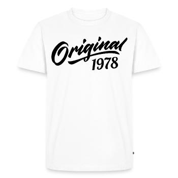 Vintage 1978 Anniversary 1978 Original 1978 - Men's Premium Organic T-Shirt - white - Front - Nico (187cm)