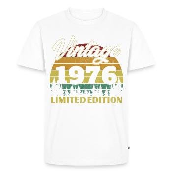 1976 Vintage Retro Birthday Gift - Men's Premium Organic T-Shirt - white - Front - Nico (187cm)