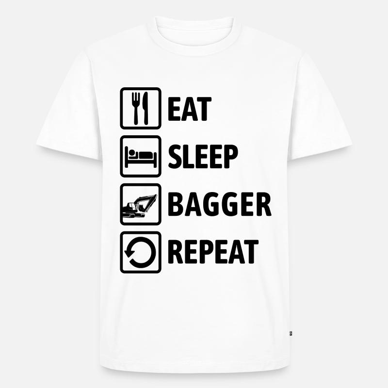 Eat Sleep Bagger Repeat - digging & digging - Men's Premium Organic T-Shirt - white