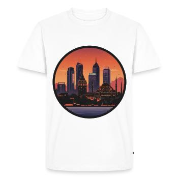 Istanbul Evening Mood Skyline - Men's Premium Organic T-Shirt - white - Front - Nico (187cm)