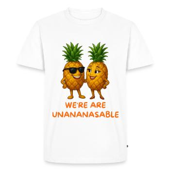 Duo Inannanasable – Fruit Love - T-shirt Premium bio Homme - blanc - Devant - Nico (187cm)