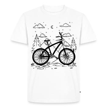 Style de bande dessinée VTT - T-shirt Premium bio Homme - blanc - Devant - Nico (187cm)