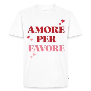 Amour pour favore - T-shirt Premium bio Homme - blanc - Devant - Nico (187cm)