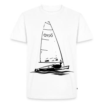 RS aero sailing dinghy sailboat regatta sailing sport - Men's Premium Organic T-Shirt - white - Front - Nico (187cm)