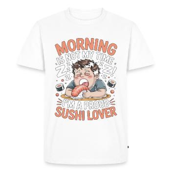 Sushi Morning Is Not My Time I'm A Sushi Chef - Men's Premium Organic T-Shirt - white - Front - Nico (187cm)