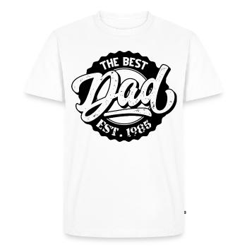 Le Meilleur Papa EST 1985 - T-shirt Premium bio Homme - blanc - Devant - Nico (187cm)