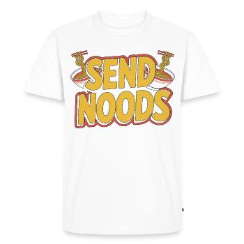 Ramen Send Noods aime la cuisine japonaise Chef ramen - T-shirt Premium bio Homme - blanc - Devant - Nico (187cm)
