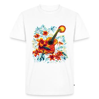 Guitare Vintage Look - T-shirt Premium bio Homme - blanc - Devant - Nico (187cm)