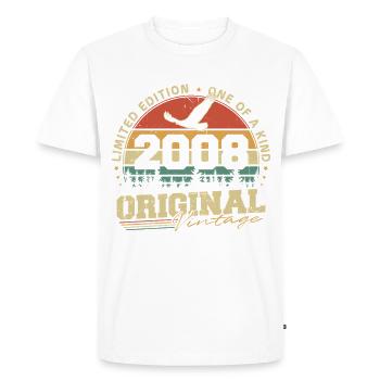 Original 2008 Jahrgang geboren Retro Geburtstag - T-shirt Premium bio Homme - blanc - Devant - Nico (187cm)