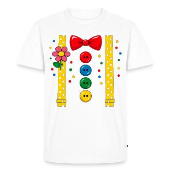 Clown Costume Carnival Funny Women - Men's Premium Organic T-Shirt - white - Front - Nico (187cm)