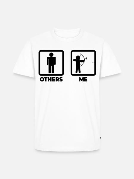 Funny archer - Men's Premium Organic T-Shirt - white