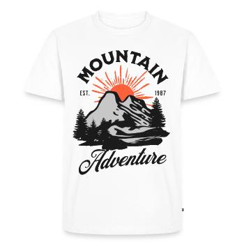Mountains Adventure - Men's Premium Organic T-Shirt - white - Front - Nico (187cm)
