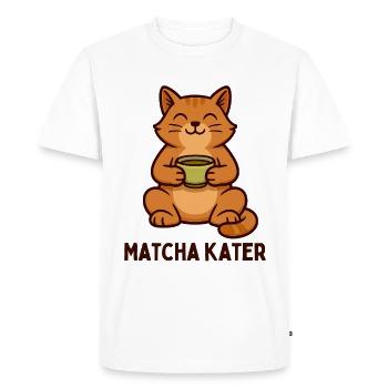 Matcha Hangover Tea Time Graphic - Men's Premium Organic T-Shirt - white - Front - Nico (187cm)