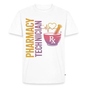 Illustration de technicien en pharmacie - T-shirt Premium bio Homme - blanc - Devant - Nico (187cm)