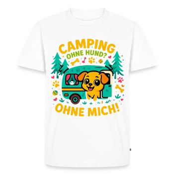 Vacances d’amour du chien de camping, Cadeau du campeur - T-shirt Premium bio Homme - blanc - Devant - Nico (187cm)