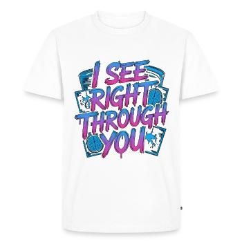 MRI Tech I See Right Magnetic Resonance Image - Men's Premium Organic T-Shirt - white - Front - Nico (187cm)