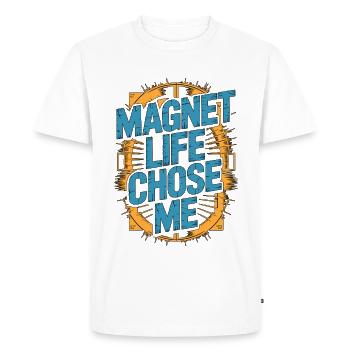 MRI Tech Magnet Life Chose Me Radiologist Rad Tech - Men's Premium Organic T-Shirt - white - Front - Nico (187cm)