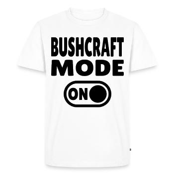 Bushcraft Mode ON – Turn on forest life - Men's Premium Organic T-Shirt - white - Front - Nico (187cm)