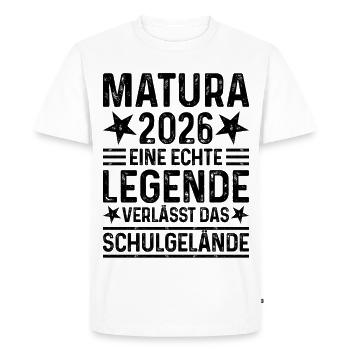 Matura 2026 : Une légende quitte l’enceinte de l’école - T-shirt Premium bio Homme - blanc - Devant - Nico (187cm)