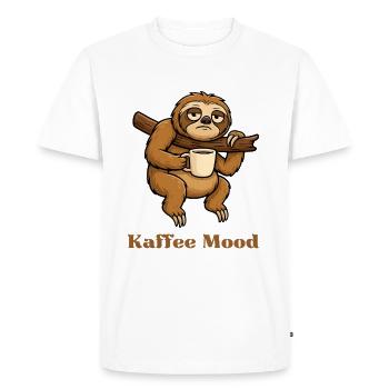 Coffee Sloth Mood - Men's Premium Organic T-Shirt - white - Front - Nico (187cm)